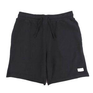 ZARA MAN Premium 90s Thick Woven Pull On Drawstring Knit Shorts Mens Large Black